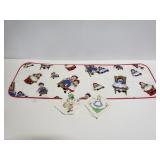 Raggedy Anne runner & Alice in Wonderland hankies