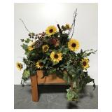 Rustic artificial sunflower garden arrangement
