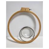 Embroidery hoop trio