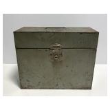 Old metal file box