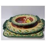 Pamela Gladding serving dishes trio