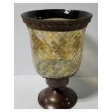 Mosaic glass large candle holder