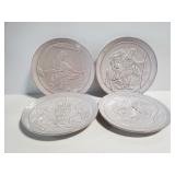 Vintage signed Frankoma Christmas plates