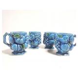 Four Incarco Blue mood indigo coffee mugs