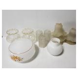 Vintage glass lamp/fixture shades collection