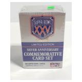 Super Bowl XXV silver anniversary card set