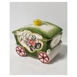 Ceramic carriage trinket box
