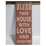 Bless this house wall art sign
