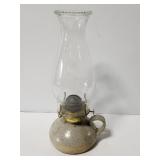 Glazed stoneware oil lamp