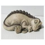 Resin sleeping dragon w/crystal ball