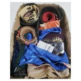 Collection of vintage scarves and belts
