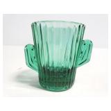 Green glass cactus shot glass
