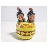 Ceramic Native American salt/pepper shakers