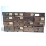 Antique sorting drawers made from cigar boxes