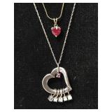 Lenox birthstone necklace and heart pendant