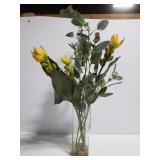 August Company faux flower arrangement in vase