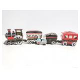 Small train car trinket boxes with mini conductors
