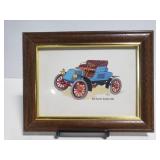 Vintage car framed print with stand