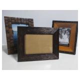 Three rustic picture frames