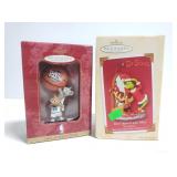 Two Hallmark Keepsake ornaments w/ Grinch