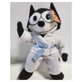 Felix the Catt plush in karate Gi