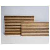 Two hard wood cutting boards