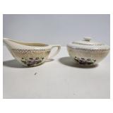 Ceramic sugar and creamer