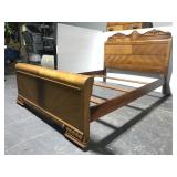 Antique Art Deco waterfall bed - full size