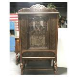 Antique display cabinet w/ glass front