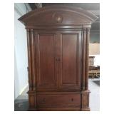 Huge Thomasville 2 piece armoire cabinet