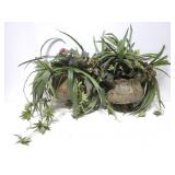 Metal faux plant wall hangers