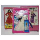 Vintage Barbie doll cases and wedding dress