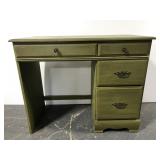 Vintage green painted wood desk