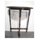 Three legged antique entryway table