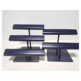 Two metal commercial jewelry stands