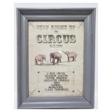 Framed circus poster print