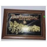 Budweiser mirrored sign