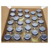 Collection of 25 baby juice glass jars