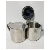 Stainless steel creamers pair
