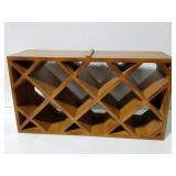 Wooden wine bottle rack