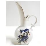 Blue Jay porcelain oil pitcher