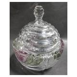Crystal stained glass trinket dish