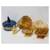 Carnival glass collection,  6 pcs.