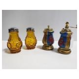 2 sets of vintage salt/pepper shakers