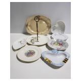 China plate collection with ashtray
