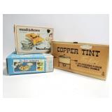 Boxed vintage kitchen items