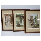 Framed & matted Don Davey art prints trio