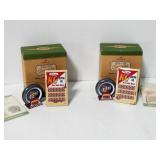 Metal "Kiddie Car Corner" mini signs set pair