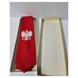Vintage polyester Polish eagle necktie