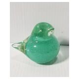 Glass bird paperweight